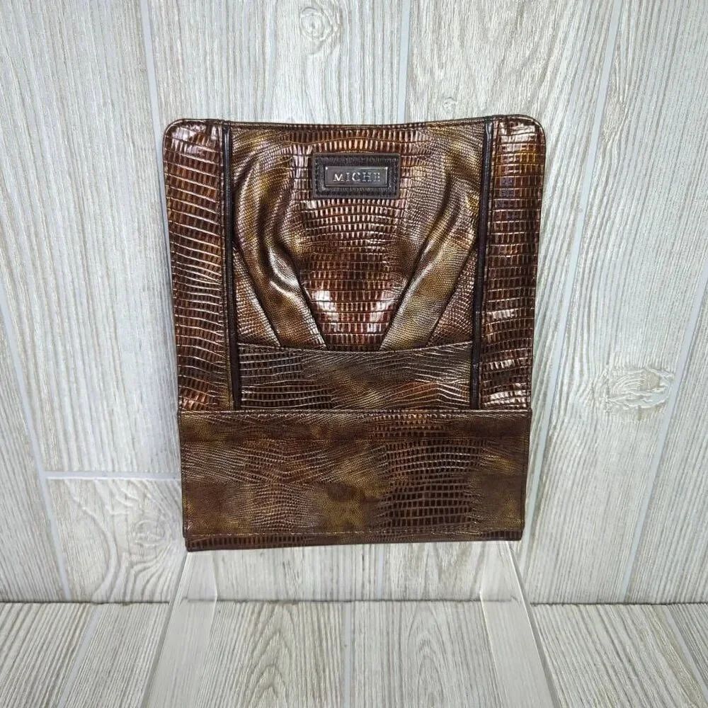 Miche Womens Inga Shell Bag Purse Cover Crocodile Copper Brown Discontinued New